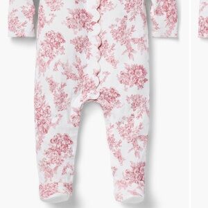 Janie and Jack Pink Floral Footie